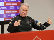 Tesser in conferenza stampa nel pomeriggio di venerdì (Lasorte)