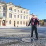 Michelangelo Pistoletto ha voluto visitare pomeriggio la piazza della Transalpina (Tibaldi)