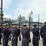 Le prove in piazza Unità in vista della cerimonia di domenica (Bizzi)