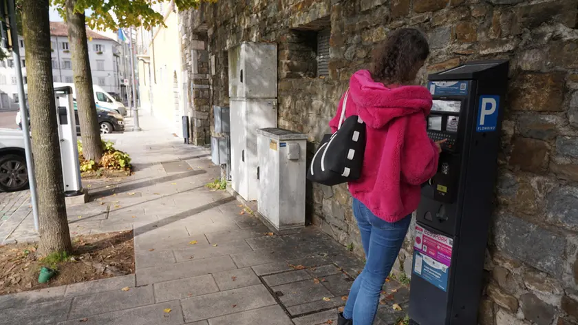 Un parchimetro di nuova generazione a Gorizia Foto Marega