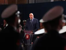 Il ministro Crosetto alla cerimonia. Foto Lasorte