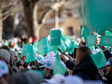 Bandierine di go!2025 sventolate durante la cerimonia inaugurale