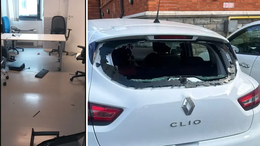 I danneggiamenti causati mercoledì da un utente alla Maddalena e un’auto di Asugi vandalizzata