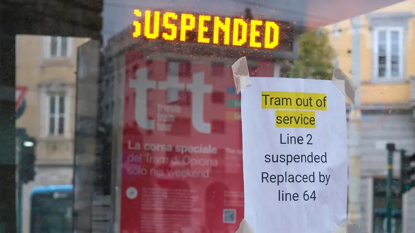 La desolazione del Tram di Opicina sospeso (foto Silvano)