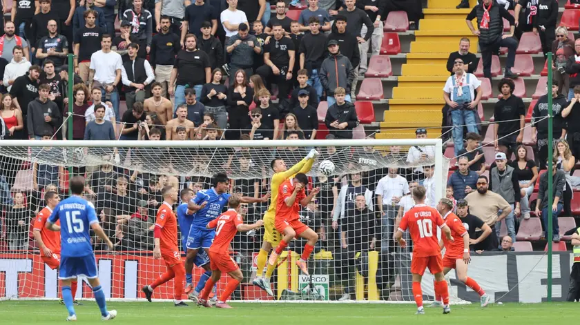 Un momento del match tra Triestina e Brescia (Lasorte)