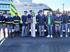 La cerimonia di consegna dei dispositivi acquistati da Autostrade Alto Adriatico per la Polizia stradale