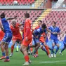 Una fase di gioco di Triestina-Union Brescia (Lasorte)