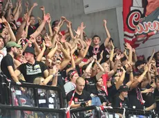 I tifosi della Pallacanestro Trieste a Villorba (Bruni)
