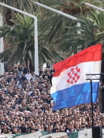 La manifestazione di protesta organizzata sabato a Spalato