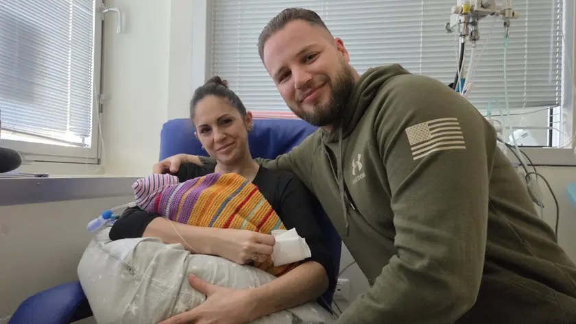 Ginevra con mamma Grazia e papà Marco