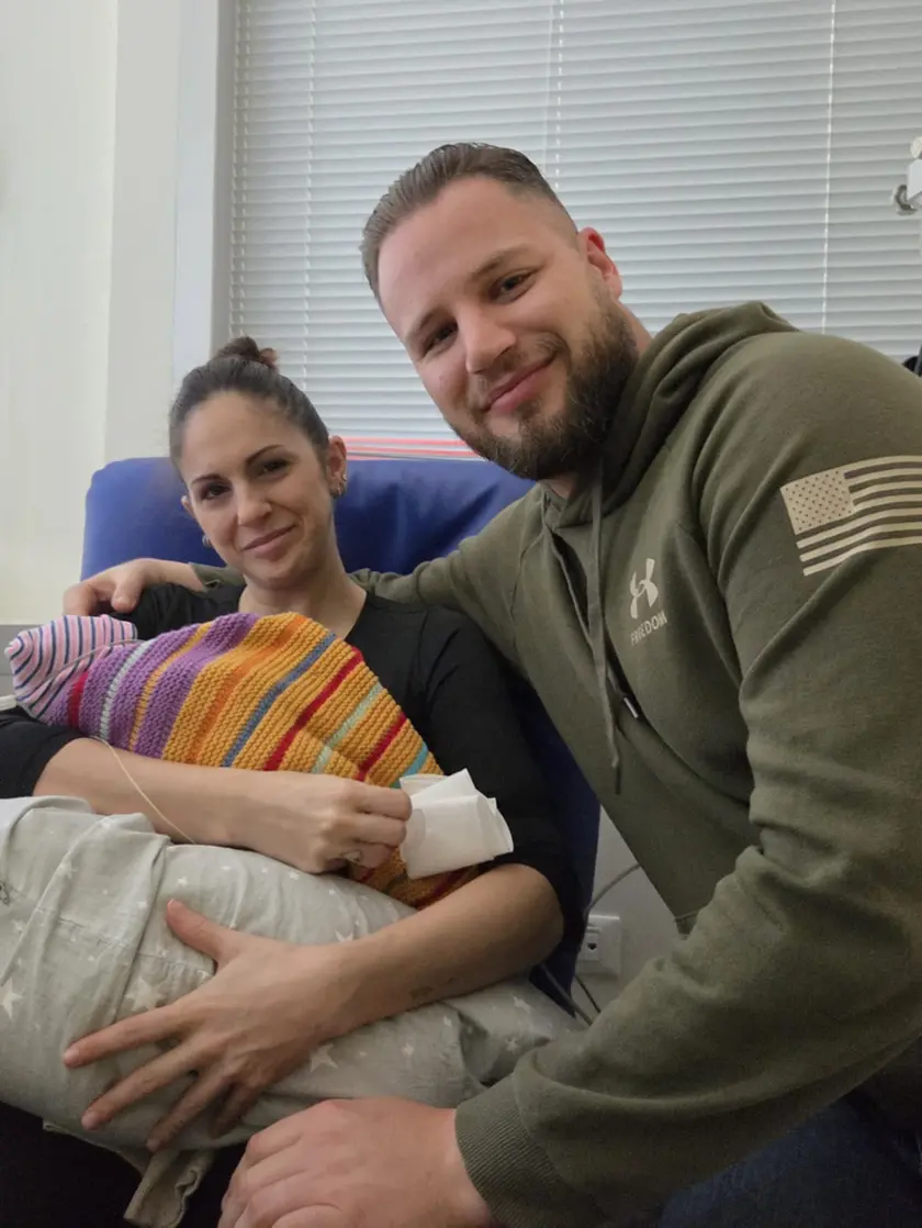 Ginevra con mamma Grazia e papà Marco