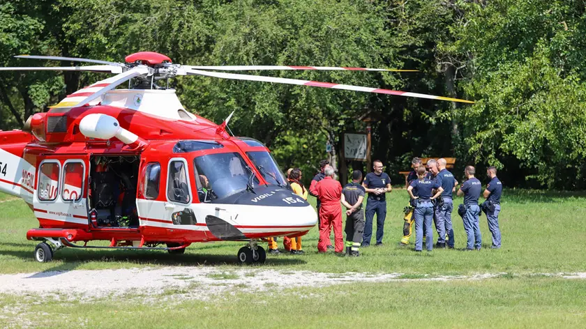 Alcune fasi delle ricerche nei giorni scorsi