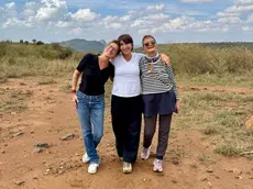 Le volontarie Beatrice Falaschi, Michela Panzeri e Mariarosa Milinco in Kenya