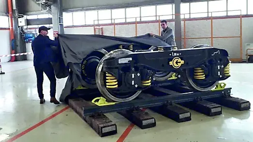 Il primo carrello di vagone merci prodotto nell’impianto di Innoway