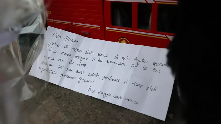 Uno dei messaggi dedicati al piccolo Giovanni (Lasorte)