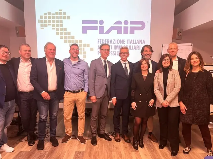 Il nuovo direttivo provinciale di Fiaip appena rieletto con alla guida sempre il presidente Filippo Avanzini