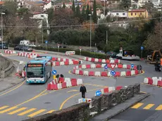 La nuova rotatoria in via di realizzazione è per il momento stata disegnata all’incrocio delle vie dell’Istria, Slavich e Fonte Oppia foto Andrea Lasorte