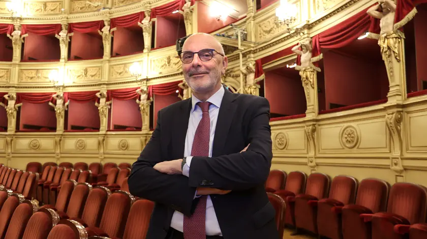 Giuliano Polo nel “suo” Teatro Verdi (foto Andrea Lasorte)