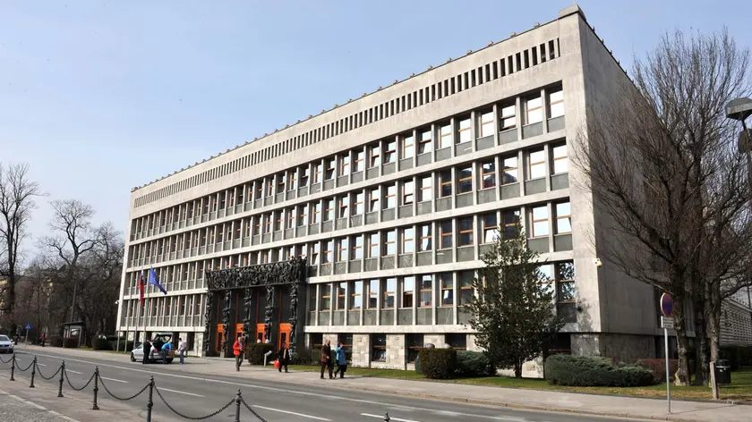Il palazzo sede del Parlamento a Lubiana, in Slovenia