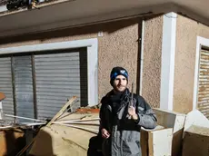 Il volontario Andrea Serino