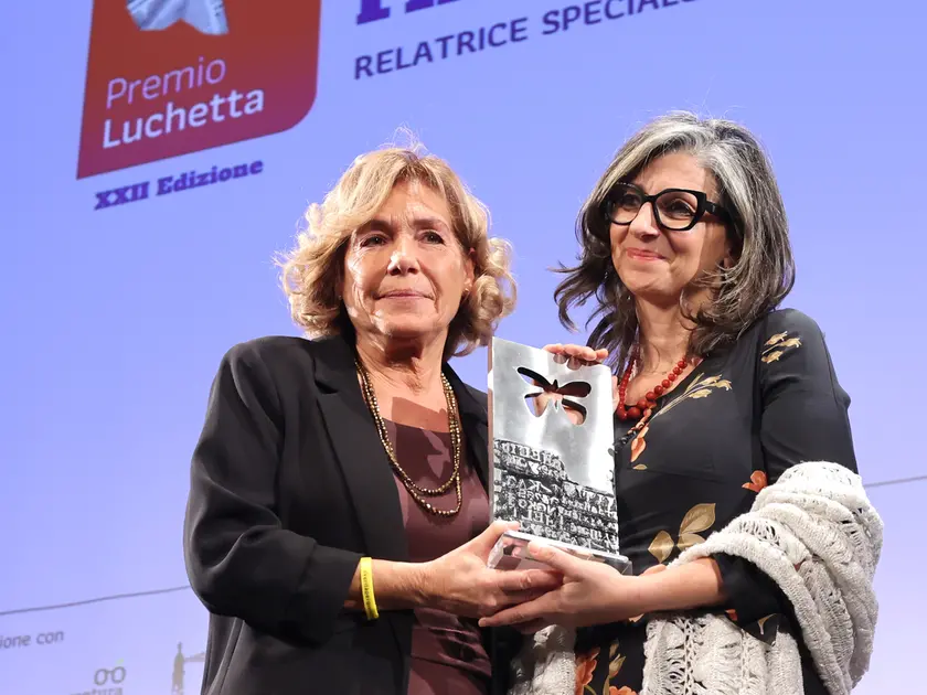 La consegna del premio Luchetta a Francesca Albanese (Lasorte)