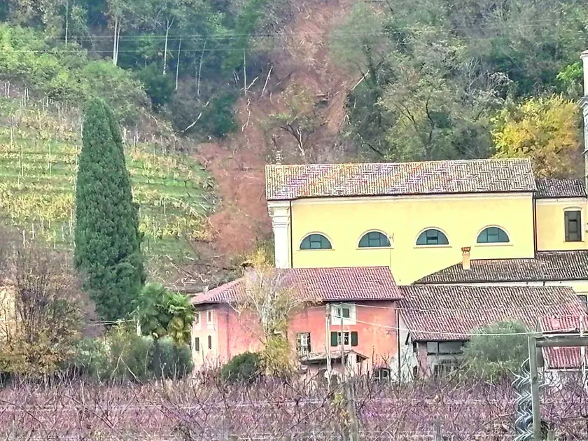 La frana di Brazzano. Foto Bumbaca