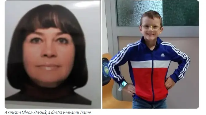 Olena Stasiuk, la madre che ha ucciso a Muggia il figlio Giovanni Trame (foto a destra)