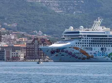 La Norwegian Pearl della Norwegian Cruise Line attraccata davanti piazza Unità in estate: l’anno prossimo la compagnia non farà più scalo a Trieste, bensì a Ravenna foto Andrea Lasorte
