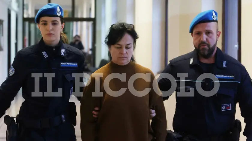 Olena Stasiuk in tribunale per l’interrogatorio di garanzia (foto Andrea Lasorte)