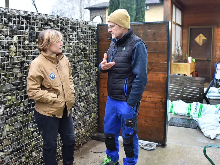 La chef Klugmann con il sindaco Comis Foto Diego Petrussi