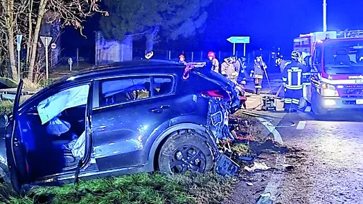 L’auto su cui viaggiava il 53enne Francesco Cignolini dopo il sinistro