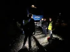 L’intervento della polizia sulla rete ferroviaria slovena dopo uno dei recenti raid vandalici