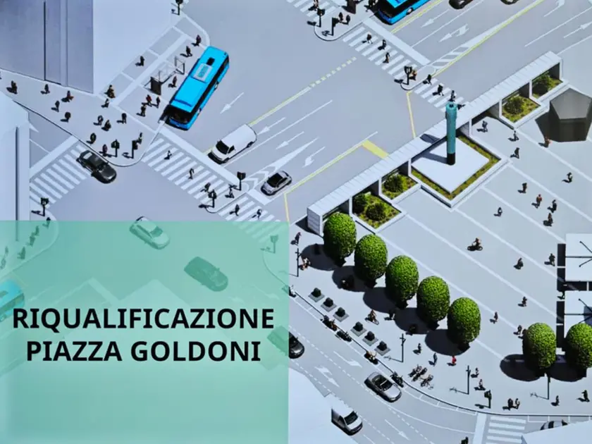 La presentazione del progetto di piazza Goldoni (Lasorte)