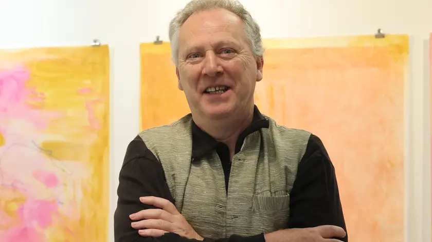 L'artista Ian Joyce al Mini Mu di Trieste. Foto Lasorte