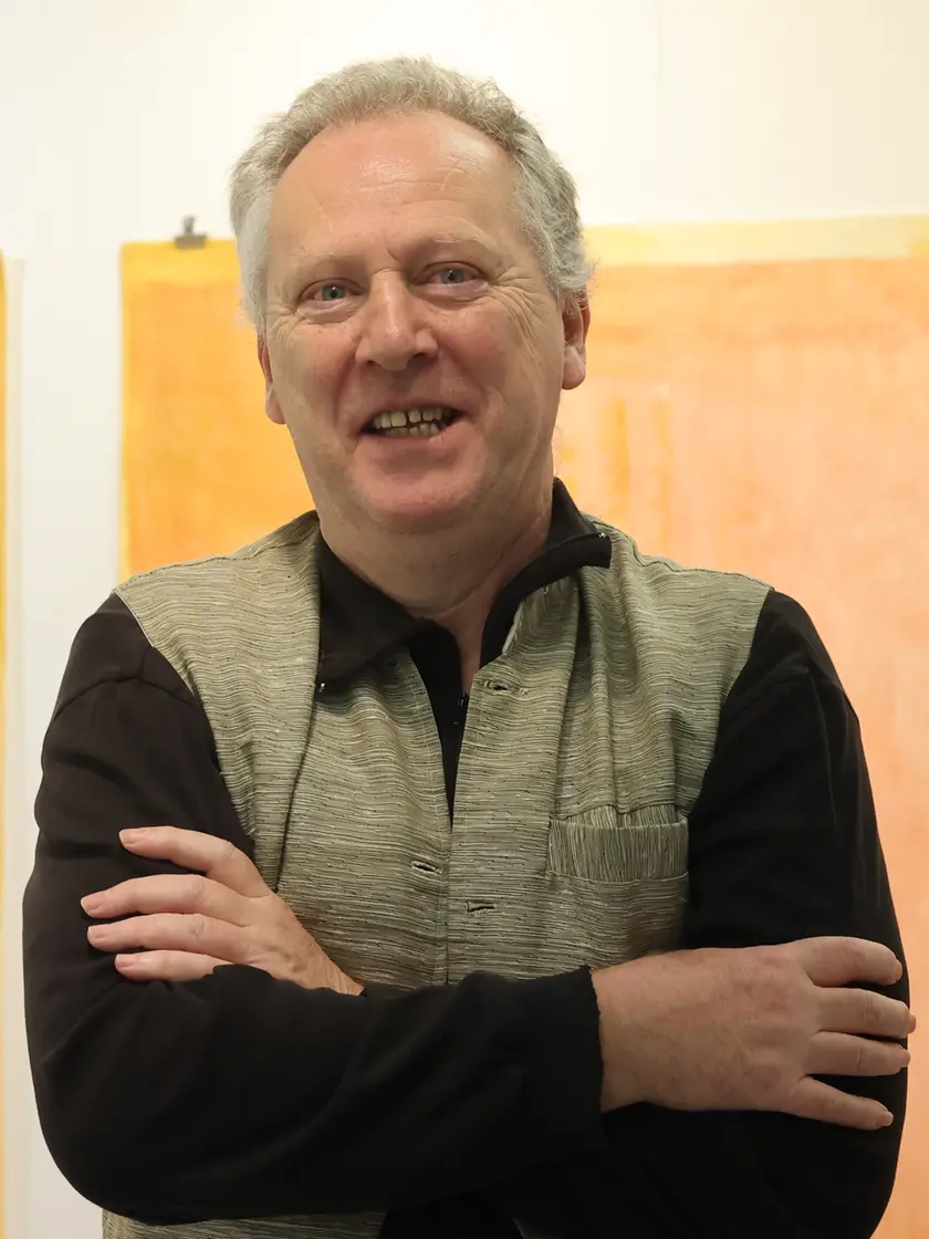 L'artista Ian Joyce al Mini Mu di Trieste. Foto Lasorte