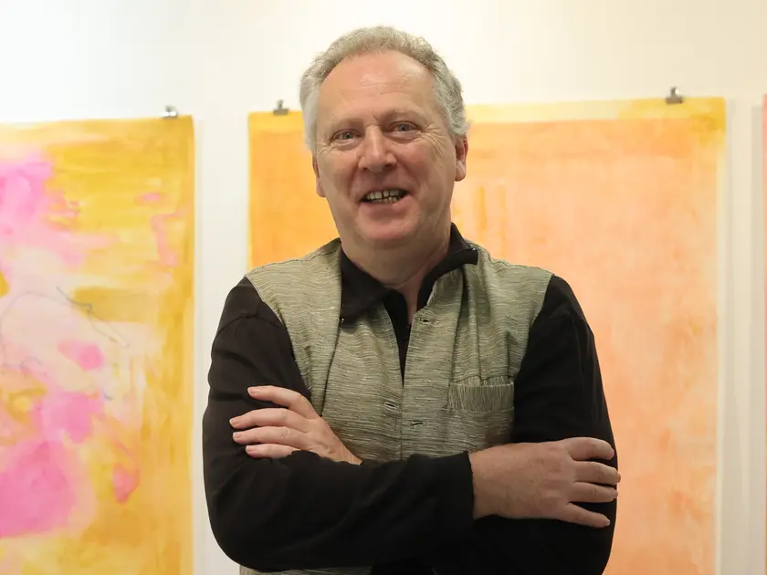 L'artista Ian Joyce al Mini Mu di Trieste. Foto Lasorte