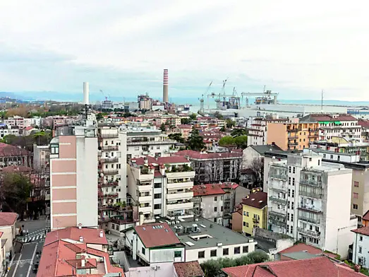 Una veduta aerea di Monfalcone