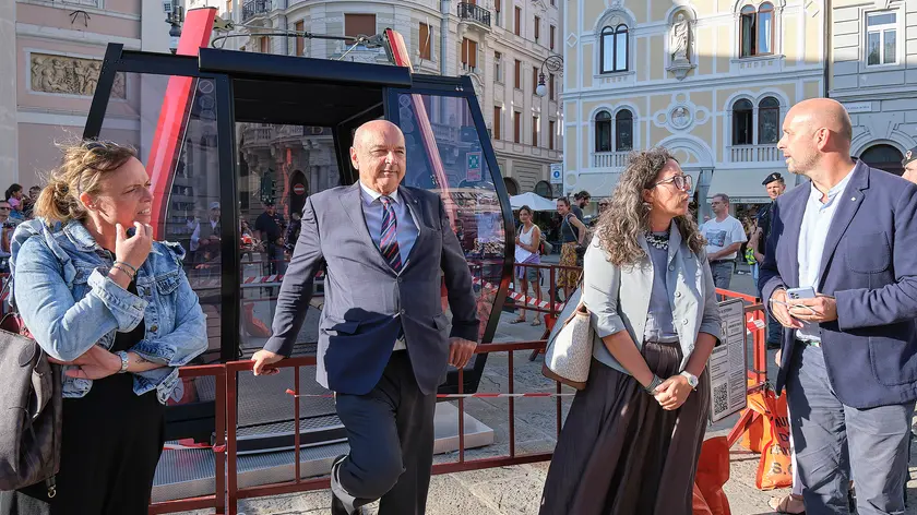 La presentazione della cabina Leitner nel 2023 (Silvano)