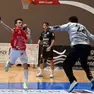 Davide Parisato in azione nella partita con Merano