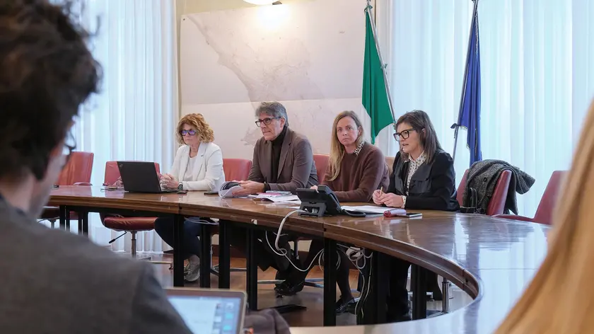 La presentazione del bando lunedì in sala giunta a Treiste. Foto Silvano