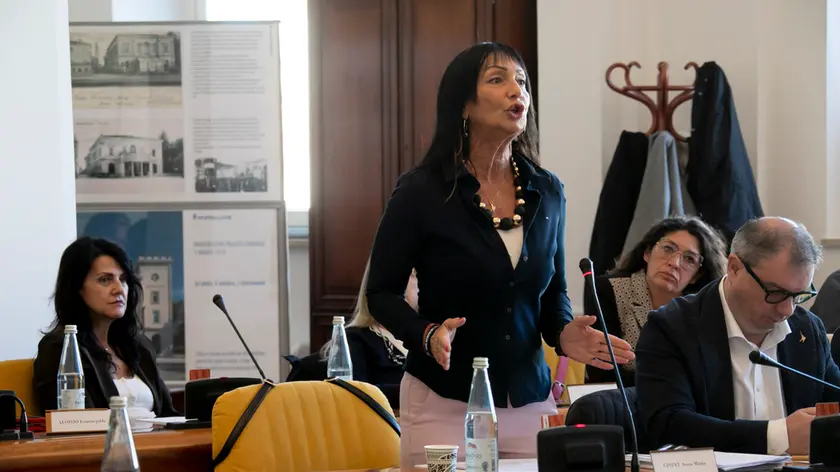 Un intervento di Anna Cisint in Consiglio comunale in una foto di Katia Bonaventura