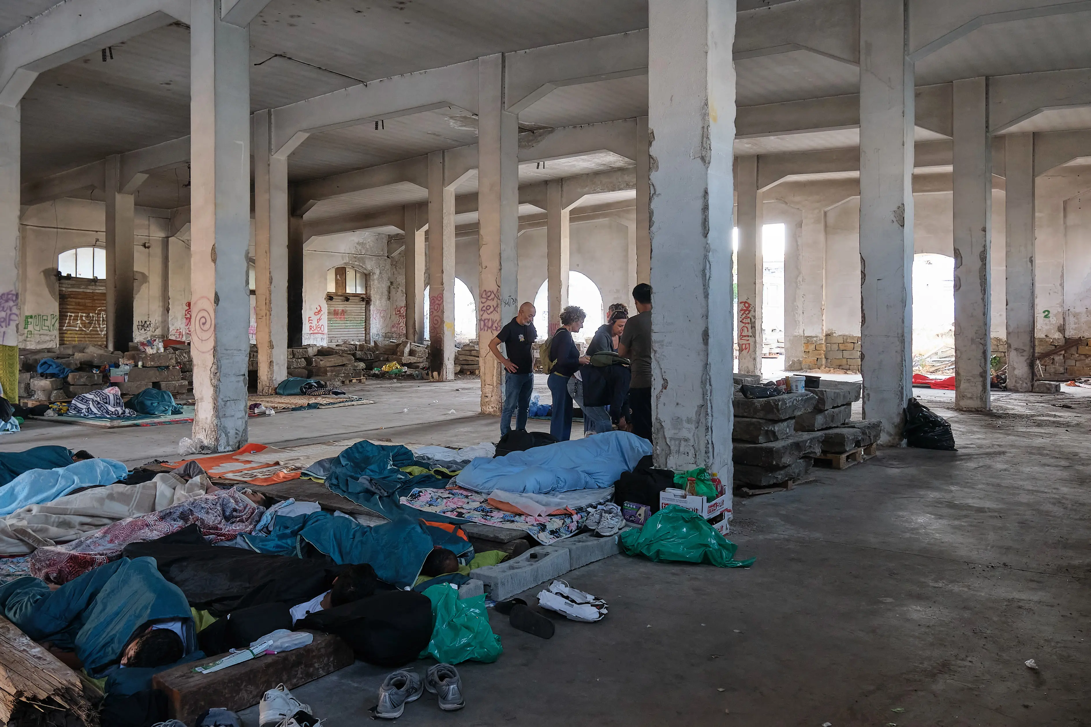 Migranti in Porto Vecchio a Trieste