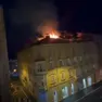 Il fotogramma di un video dell’incendio a Fiume pubblicato sul sito 24sata