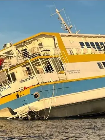 Il catamarano Princ Zadra, affondato nei pressi di Premuda, arcipelago di Zara, nel novembre del 2024