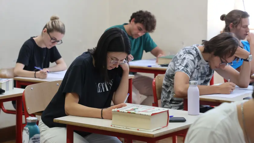 Studenti del liceo Oberdan impegnati nell’esame di maturità