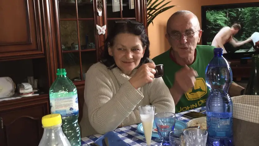 Mezzalira con la compagna Mariuccia