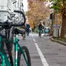Sempre più difficile la coesistenza di ciclisti e pedoni lungo le vie del centro a Gorizia Foto Tibaldi