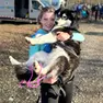 Ludovica Del Fabbro, quattordicenne triestina, con Kate, Husky di tre anni