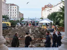 Il cantiere in piazza Sant'Antonio (fotoservizio Massimo Silvano)