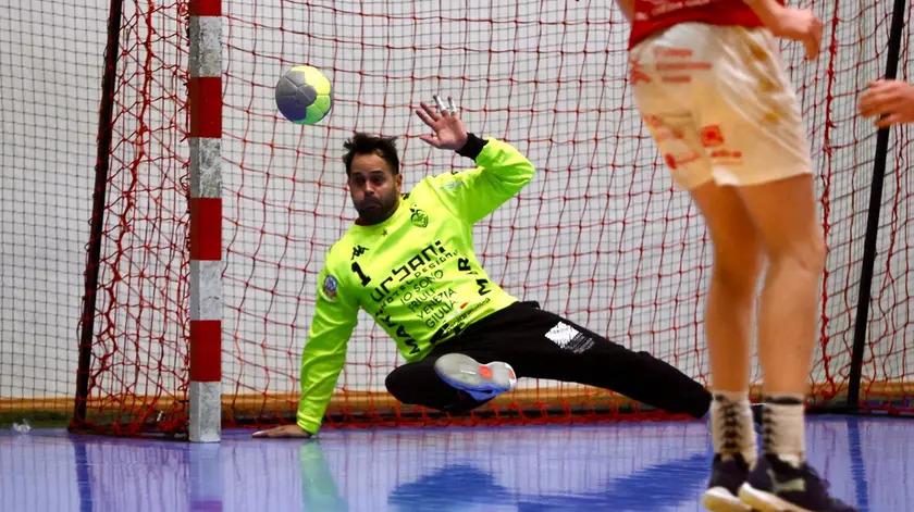 Facundo Garcia, portiere italoargentino della Pallamano Trieste FOTO SKALAMERA